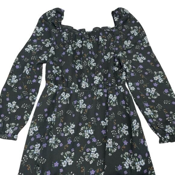 CUPCAKES & CASHMERE Elsie Floral Square Neck Dress Sz Small - Picture 10 of 10